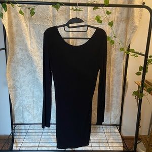 Body con black mini dress